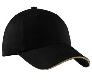 Port Authority® Sandwich Bill Cap with Striped Closure