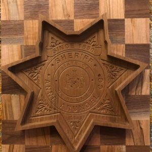 Military and First Responders Custom Wood Tray Badges