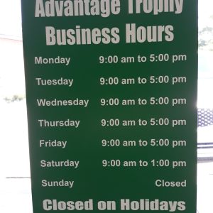Plastic Business Hours Sign – Look Like a Professional Business!