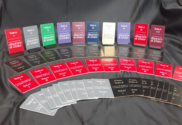 Poker Seat Cards - Rectangular Professional Series