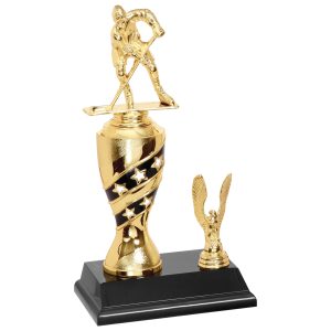 10″ Trophy with Cup Riser and Trim – Your Choice of Trophy Figure 7S2510