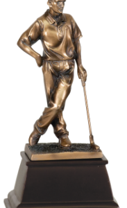 Bronze Male Golfer Resin Award 9″