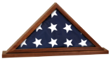 Genuine Walnut Flag Display Case with Base Attached – Holds – 5×9 1/2′ Flag