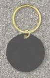 1 1/2″ x 2 1/2″ Black Tablet Brass Keychain