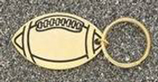 1 1/2″ x 2 1/2″ Gold Football Brass Keychain