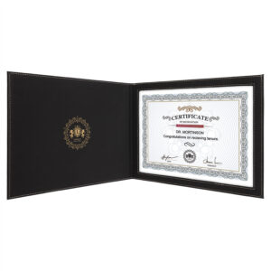 Laserable Leatherette Certificate Holder for 8 1/2" x 11"