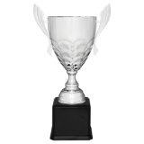 Gold or Silver Completed Metal Cup Trophy on Rosewood 3 Sizes – CMC930 Series –