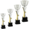 Silver/Gold Textured Completed Metal Cup Trophy - CMC340