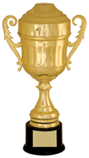 Gold Plastic Completed Cup Trophy