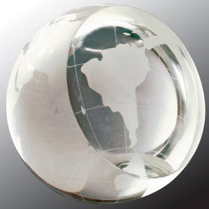 4″ Crystal Globe Paperweight