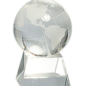 Crystal Globe on Clear Base (3 sizes)
