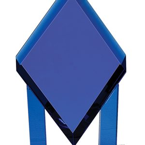 Blue Crystal Floating Diamond, 8.75″