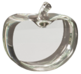 Flat Crystal Apple – Great for Teachers! 3 1/2″ x 3 3/4″