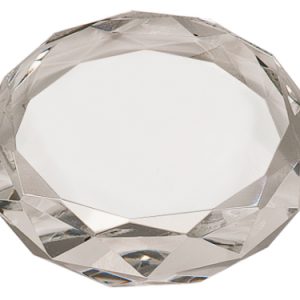 3″ Clear Round Crystal Paperweight