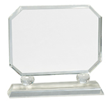 Rectangle Crystal on Clear Pedestal Base