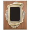 Genuine Walnut Plaque w/ Scroll Frame & Plate