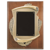 Genuine Walnut Plaque w/ Scroll Frame & Plate - Image 4