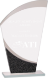 7 1/4″ Wave Designer Glass Award