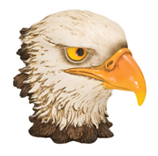 6″ Color Eagle Head Resin
