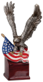 10″ Eagle and Flag on Resin Base