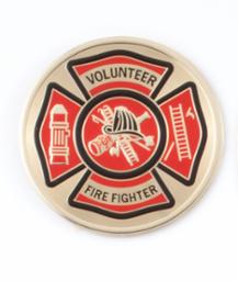 2″ Insert Maltese Cross Medallion Volunteer Fire Department