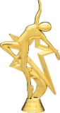 6 1/2″ Gold Star Dance Figure (Topper)