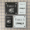 Poker Seating Cards - Set of 10 plus Table Placard