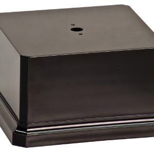 3 3/8″ Gloss Black Square Plastic Weighted Base