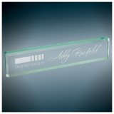 Jade Glass Paperweight – 4″ x 2 1/2″ x 1/2″