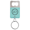 Rectangle Laserable Leatherette Bottle Opener Keychain - Image 2