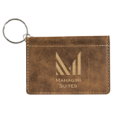 4 1/4″ X 3″ Rustic/gold Laserable Leatherette Keychain Id Holder