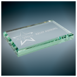 Jade Glass Paperweight – 4″ x 2 1/2″ x 1/2″