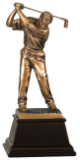 9 1/2″ Bronze Male Golf Resin Award