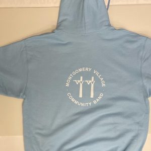 Zippered Hoodie – Light Blue or Navy Blue