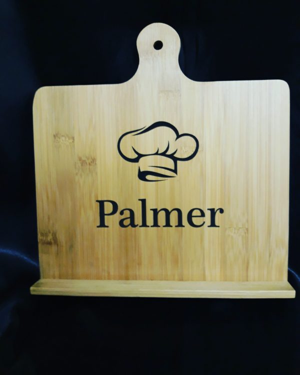 10 1/4" x 10 1/4" Bamboo Standing Chef's Easel - Image 9