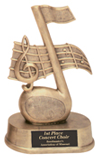 7 3/4″ Antique Gold Music Note Resin