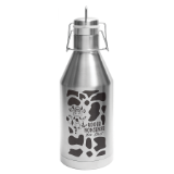 64 oz. Polar Camel Black or Stainless Steel Vacuum Insulated Growler with Swing-Top Lid