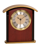 6 1/2″ Mahogany Finish Gold Top Clock