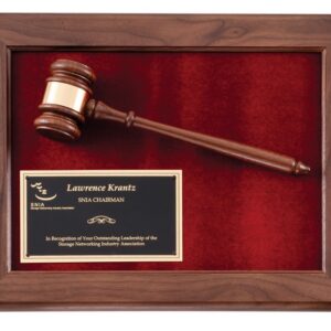 Gavel Displays in Walnut and Rose