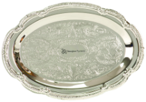 Silver Plated Oval Tray Size: 6 1/2″ x 9 1/2″ (Call for Price)