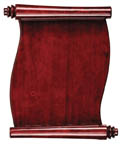 Scroll Plaque, Rosewood Finish (3 sizes)