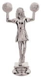 5 1/2″ Silver Cheerleader Figure