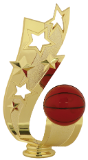 6″ Basketball Offset Ribbon Figure