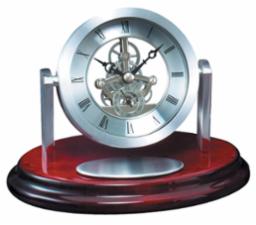 Silver Clock on Oval Base Marco RWS67