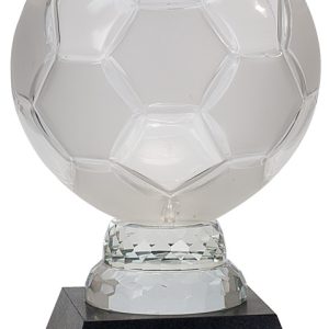 12″ Glass Soccer Ball with Marble Base