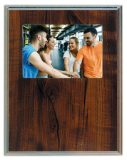 7″ x 9″ Cherry Finish Slide-In Frame Plaque with 5″ x 3 1/2″ Window