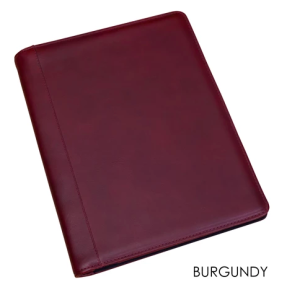 DELUXE LEATHER PAD FOLIO – STYLE #101 (Zipper Add $30)