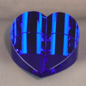 Heart – Slant Crystal Paper Weight Heart