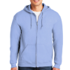 Zippered Hoodie - Light Blue or Navy Blue