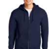Zippered Hoodie - Light Blue or Navy Blue - Image 3